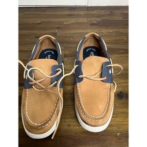 Sperry‎ Top-Sider Boat Shoes Tan Leather Slip On Kids Size 1 US